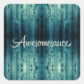 Awesomesauce Wood Panel Vierkante Sticker