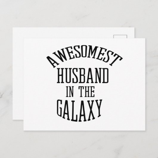 Awesomest Husband in de melkweg Aankondigingskaart (Voorkant / Achterkant)