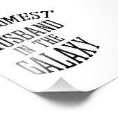 Awesomest Husband in de melkweg Foto Afdruk (Hoek)