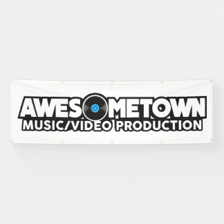 Awesometown Outdoor Banner met bouwers