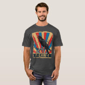 awF Black Crow Pun Funny Bird Cawing Grunge (2) T-shirt (Voorkant volledig)
