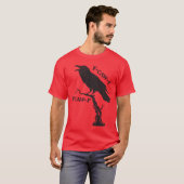 awF Black Crow Pun Funny Bird Cawing Grunge Long S T-shirt (Voorkant volledig)