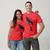 awF Black Crow Pun Funny Bird Cawing Grunge Long S T-shirt (Unisex)