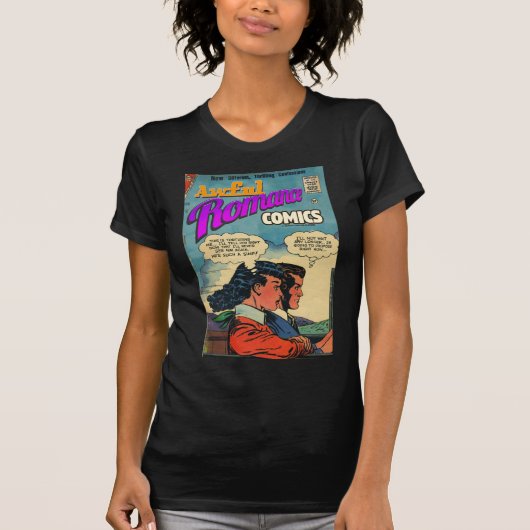 Awful Romance Comics - parody retro comic cover T-shirt (Voorkant)