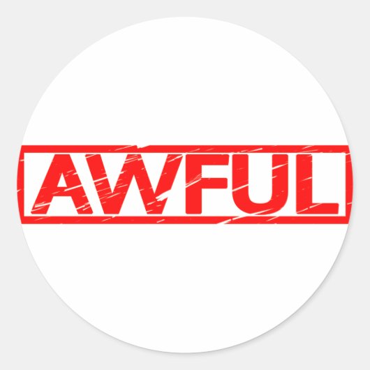 Awful Stamp Ronde Sticker (Voorkant)