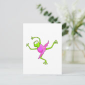 Awkward Ballet Frog Briefkaart (Staand voorkant)