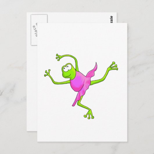 Awkward Ballet Frog Briefkaart (Voorkant / Achterkant)