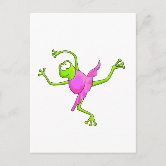 Awkward Ballet Frog Briefkaart (Voorkant)