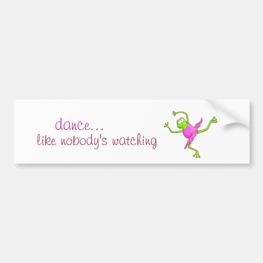 Awkward Ballet Frog Bumpersticker (Voorkant)