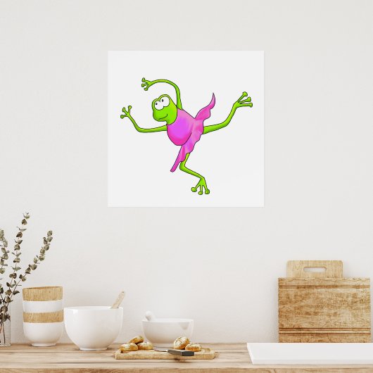 Awkward Ballet Frog Poster (Keuken)