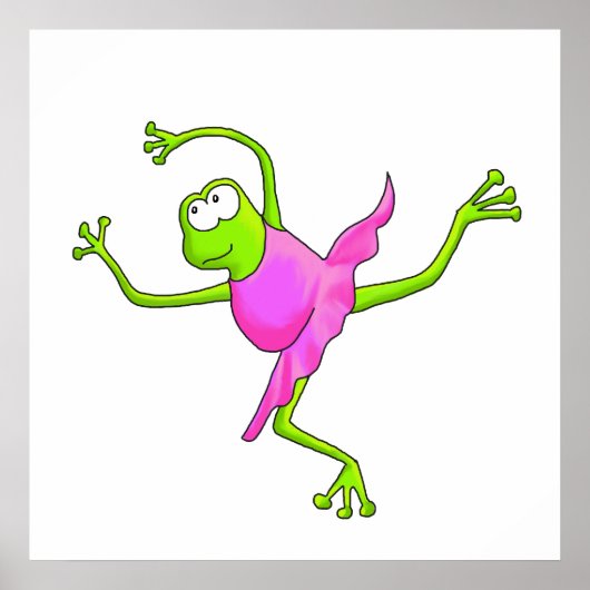 Awkward Ballet Frog Poster (Voorkant)