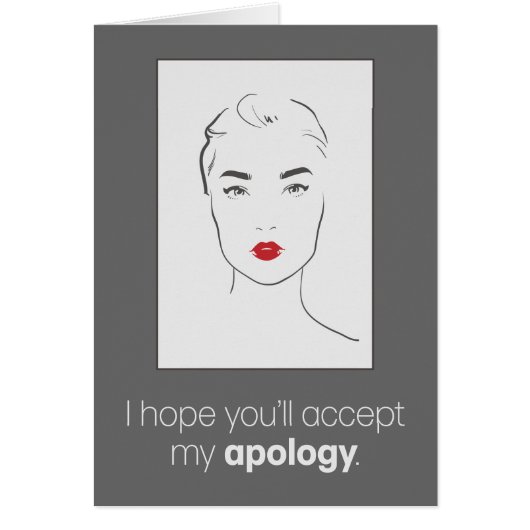 Awkward "Beauful and Smart" Apology-Kaart (Voorkant)