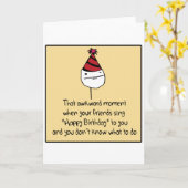 Awkward Birthday Moment Kaart (Gele Bloem)