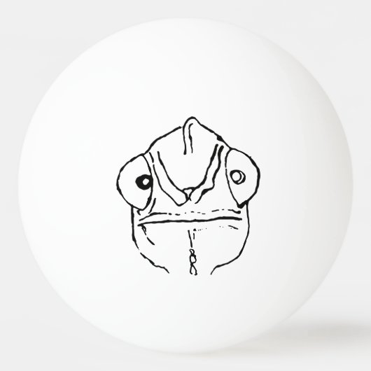 Awkward Chameleon Ping Pong Ball (Voorkant)