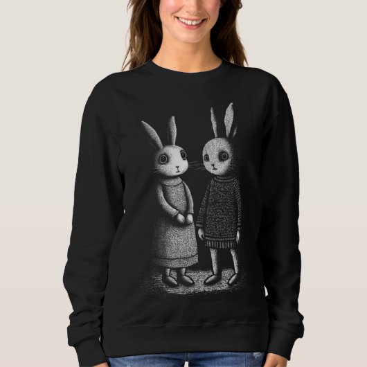 Awkward Creepy Bunny Rabbits Silently Judge You Trui (Voorkant)
