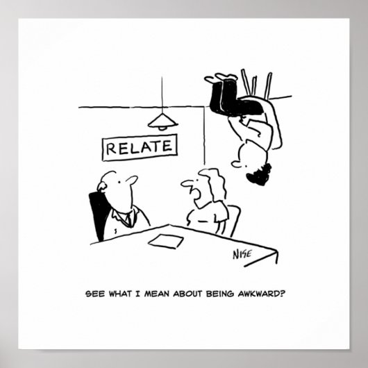 Awkward echtgenoot op het plafond poster (Voorkant)