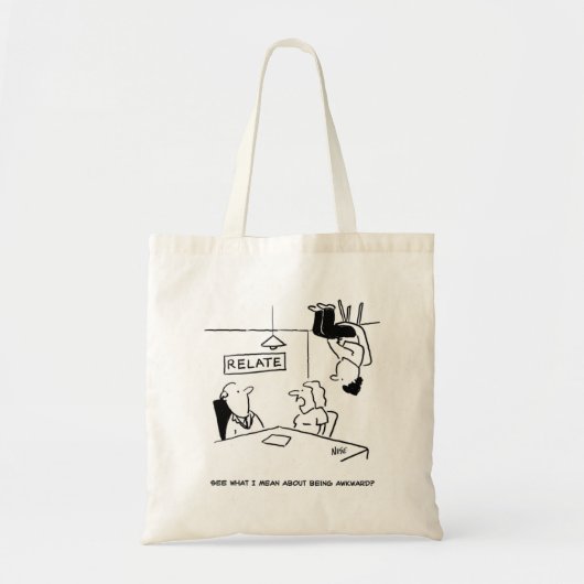 Awkward echtgenoot op het plafond tote bag (Voorkant)