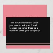 Awkward Moment, ben je mijn dochter van een eerbew Kaart (Voorkant / Achterkant)