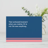 Awkward Moment Birthday Card - elk jaar 40 Kaart (Staand voorkant)