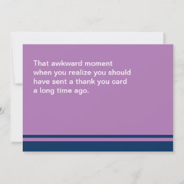 Awkward Moment Card Hartelijk dank Bedankkaart