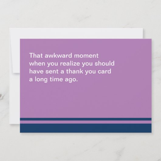 Awkward Moment Card Hartelijk dank Bedankkaart (Voorkant)