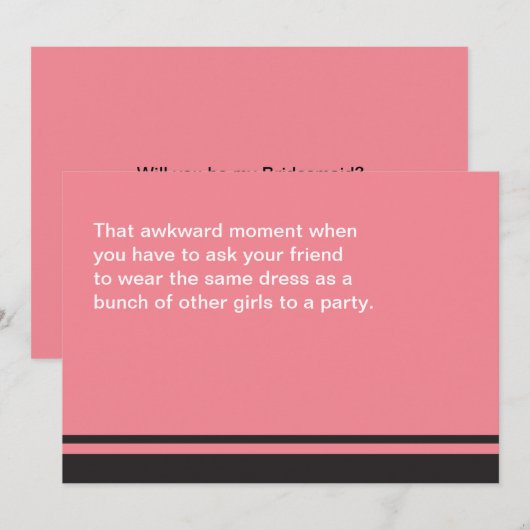 Awkward Moment, je wordt mijn kaartje Kaart (Voorkant / Achterkant)