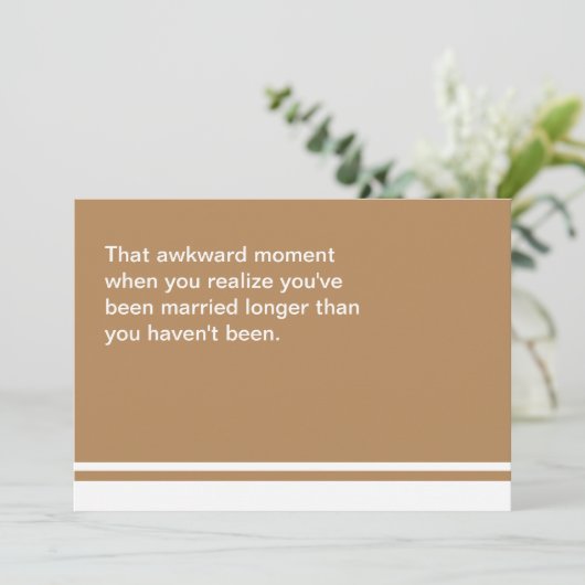 Awkward Moment Jubileum Kaart (Staand voorkant)