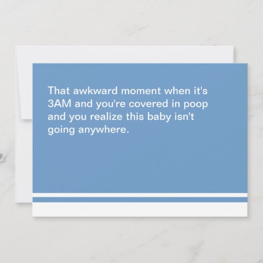 Awkward Moment New Baby Card Kaart (Voorkant)