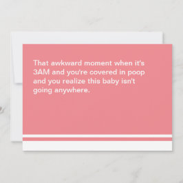 Awkward Moment Nieuwe Baby Kaart- Meisje Kaart
