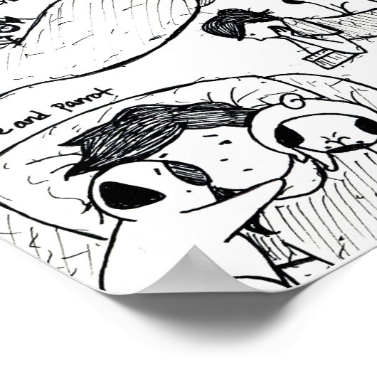 Awkward-posities met pugs poster (Hoek)