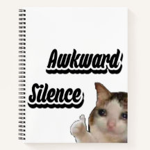 Awkward Silence cat meme notitieboek