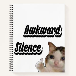 Awkward Silence cat meme notitieboek