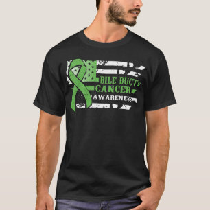 Awkward Style USA Flag Bile Duct Cancer Awareness T-shirt