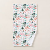 AWKWARRRD Waterverf Roze flamingos Bad Handdoek (Handdoek)