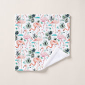 AWKWARRRD Waterverf Roze flamingos Bad Handdoek (Wasdoekje)