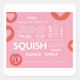 AWN VALENTIJN VIERKANTE STICKER