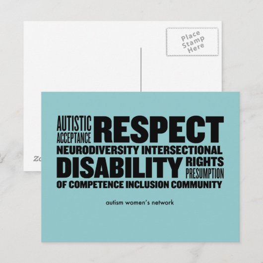 AWN Word Cloud Briefkaart (Voorkant / Achterkant)