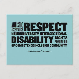 AWN Word Cloud Briefkaart