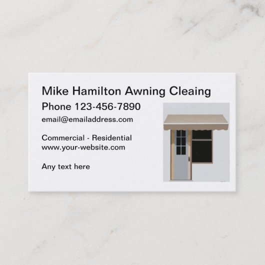 Awning Cleaning Service New Business Cards Visitekaartje (Voorkant)