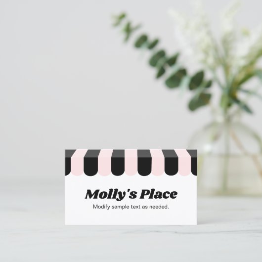 Awning Visitekaartje (Staand voorkant)