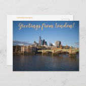 aWorld2Celebrate: Greetings from London! Briefkaart (Voorkant / Achterkant)