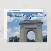 aWorld2Celebrate: Groeten uit Boekarest! Briefkaart (Voorkant / Achterkant)