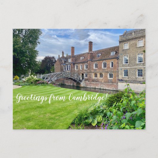 aWorld2Celebrate: Groeten uit Cambridge! Briefkaart (Voorkant)