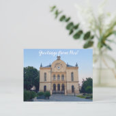 aWorld2Celebrate: Groeten uit Pécs! Briefkaart (Staand voorkant)