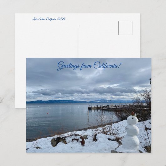 aWorld2Celebrate: Groeten van Lake Tahoe! Briefkaart (Voorkant / Achterkant)