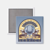 AWS 2-inch Square Magnet (Voorkant / Achterkant)