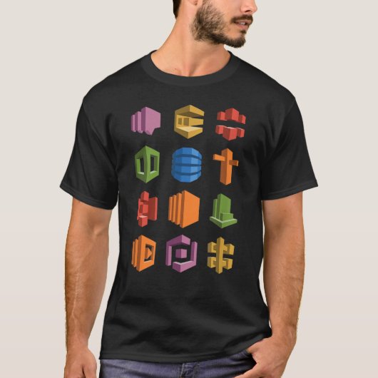 AWS Microservices Tech Stack Hackerthon Startup T-shirt (Voorkant)