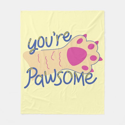 "Awsome" Cool Motivatie Fleece Blanket (Voorkant)