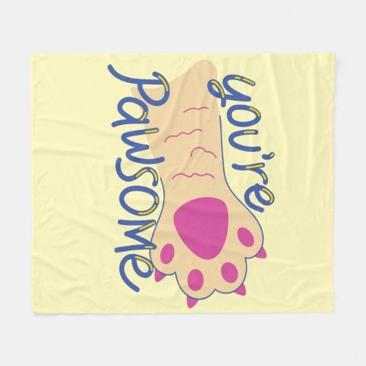 "Awsome" Cool Motivatie Fleece Blanket (Voorkant (Horizontaal))