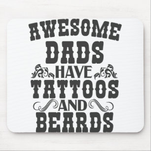 Awsome Dads heeft Tattoos en voeten vaders dag Muismat